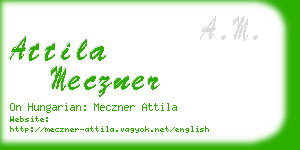 attila meczner business card